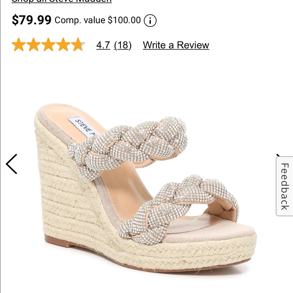 Steve Madden UZO embellished espadrilles wedges
